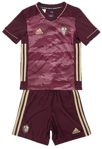 Kit infantil oficial Adidas Leeds United 2020 2021 III Jogador